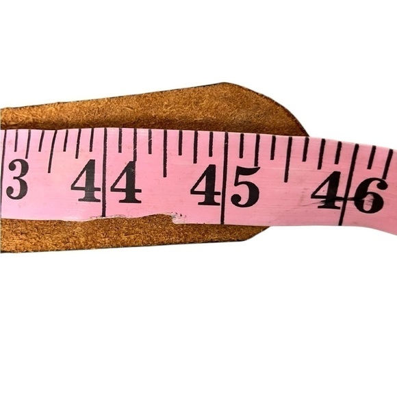 Western Genuine Top Grain Leather Made in USA Brown Woven Patterned Mens Size 40 - Picture 7 of 8